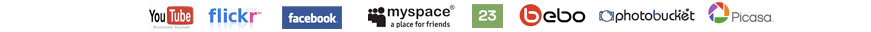 Facebook, Flickr, 23, Photobucket, Picasa, Myspace, Bebo